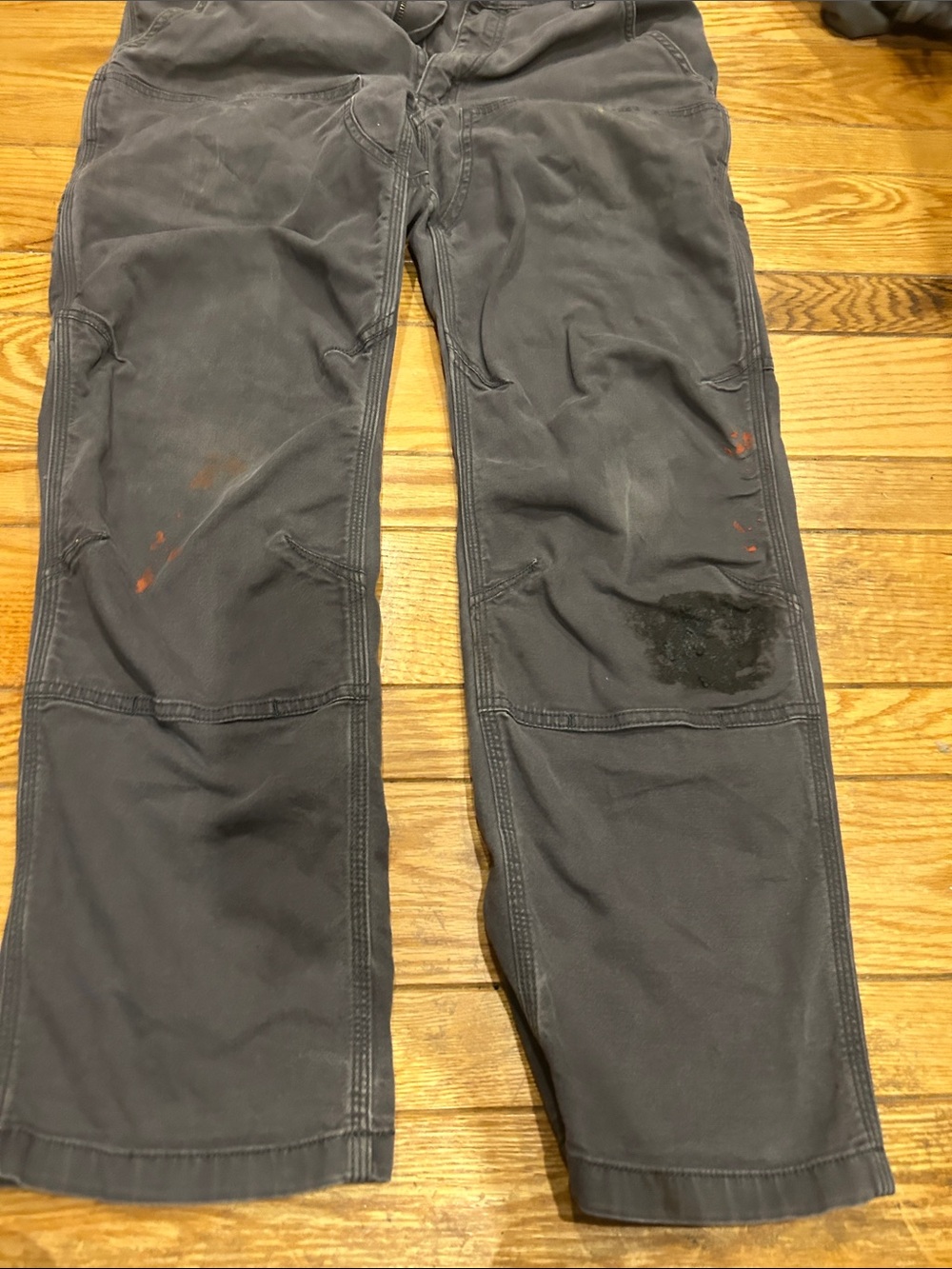 Carhartt Men's double knee Gray Cargo Work Pants